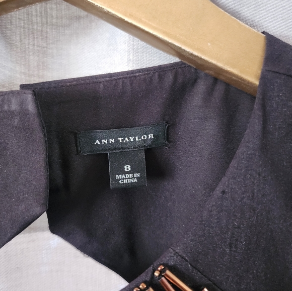 Ann Taylor Peplum Semi Openback With Jewel Neck - Picture 2 of 4